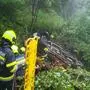 Die Bergung des abgestürzten Fahrzeugs gestaltete sich überaus aufwändig