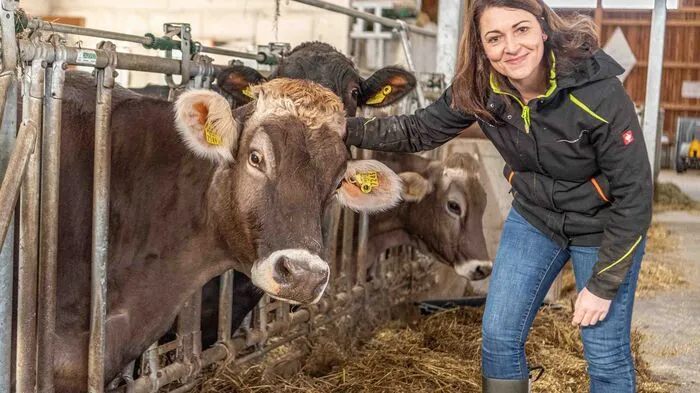 Eva König mit Kuh Havanna...