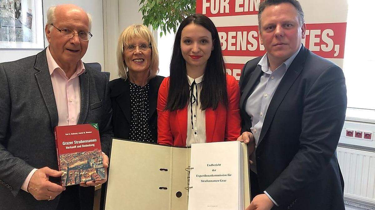 Karl-Heinz Herper (Menschenrechtsbeirat), Karin Schmidlechner (stv. Leiterin der Kommission), Anna Robosch, Michael Ehmann