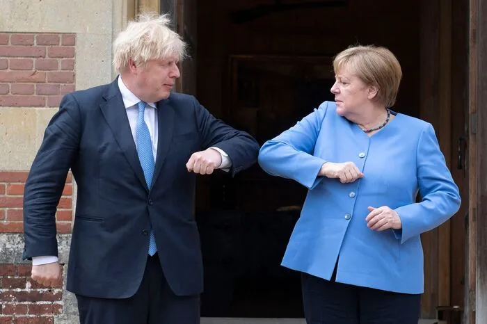 Zuvor traf sich Merkel mit dem britischen Premier Boris Johnson.
