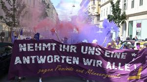 Demonstration gegen Männergewalt im Juli 2020 in Wien