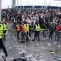 Rund um das Wembley-Stadion herrschte Chaos