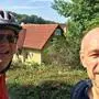 Martin Unger und Robert Kaspar während ihrer Radtour 