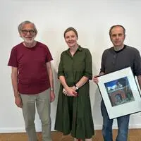 v.l.: Franz Dampfhofer, Leiterin des Kunsthauses Köflach, Ulrike Janach, Christoph Rodler