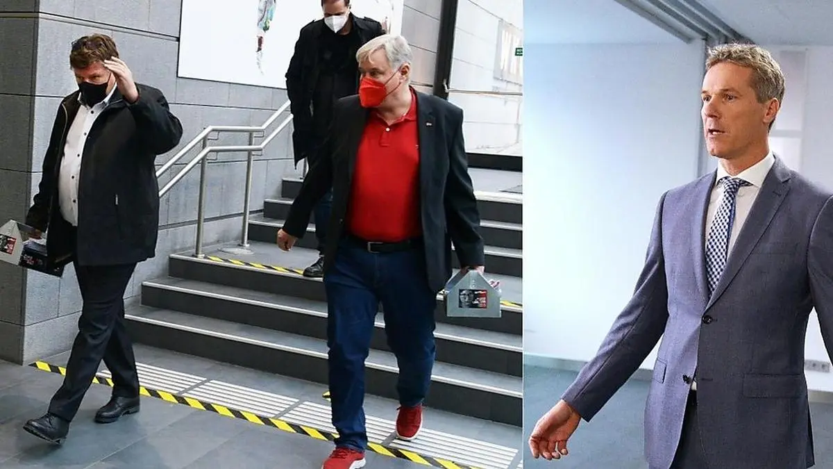 Rainer Wimmer (PRO-GE) und Karl Dürtscher (GPA) und FMTI-Obmann Christian Knill