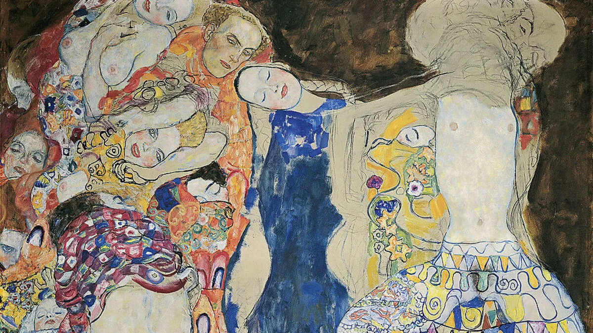 Gustav Klimt: Die Braut, 1917/18 (Ausschnitt)
