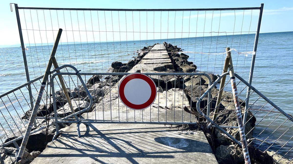 Der steinerne Steg Pennello ist seit einem Unwetter im November des Vorjahres gesperrt