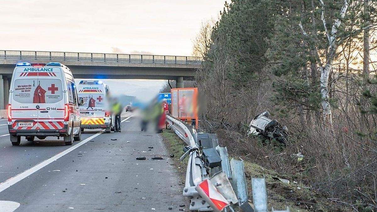 Unfall auf der Südautobahn