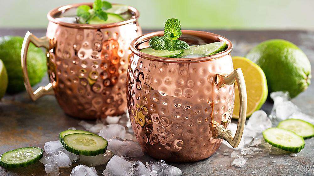 Beliebter Cocktail im Kupferbecher: Moscow Mule