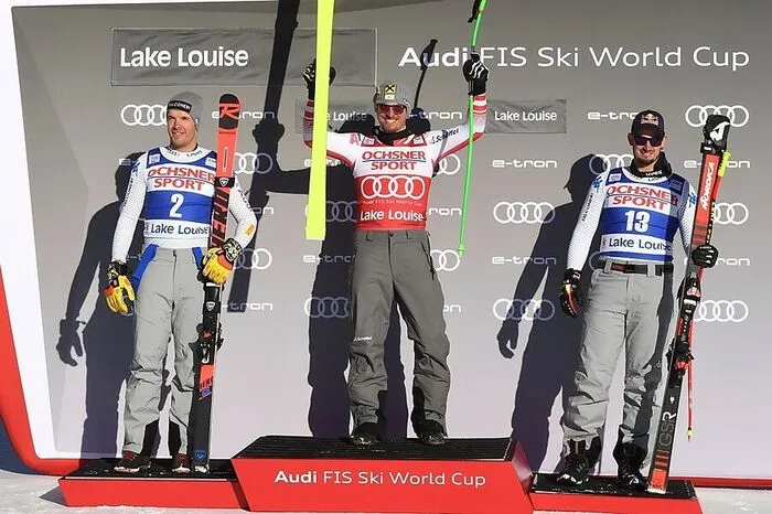 24.11. 2018, Abfahrt in Lake Louise. 1. Max Franz (AUT), 2. Christof Innerhofer (ITA), 3. Dominik Paris (ITA). Zum Bericht.