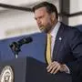 Vice President JD Vance speaks at the during the Naval Academy graduation ceremony at the Navy Marine Corp Stadium at the U.S. Naval Academy in Annapolis, Maryland on Friday, May 23, 2025. PUBLICATIONxINxGERxSUIxAUTxHUNxONLY ANN20250523504 KenxCedeno