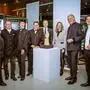 Gloria Ammerer, Kapellmeisterin Bergkapelle Leoben-Seegraben, Monsignore Markus Plöbst, Brigitte Huber, Obfrau Trachtenverein und Knappschaft Steirerherzen Seegraben, Bürgermeister Kurt Wallner, Kulturstadtrat Johannes Gsaxner, Kunsthistorikerin Karin Hojak-Talaber, Montanuni-Rektor Peter Moser und Patrick Schnabl, Leiter der Landeskulturabteilung