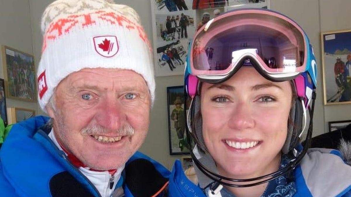 Mikaela Shiffrin und Manfred Mühlthaler