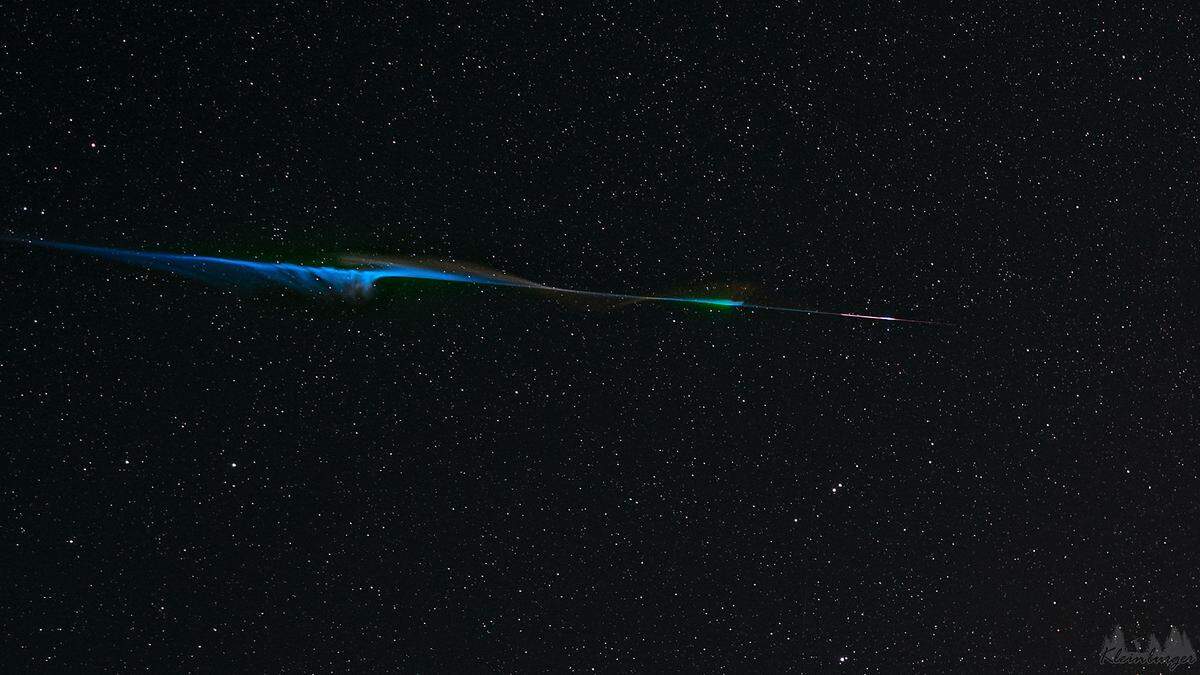 Magischer Meteor-Moment: Michael Kleinburger fing ihn auf seiner Kamera ein