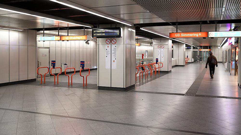 Kaum Passagieraufkommen in den Wiener U-Bahnen