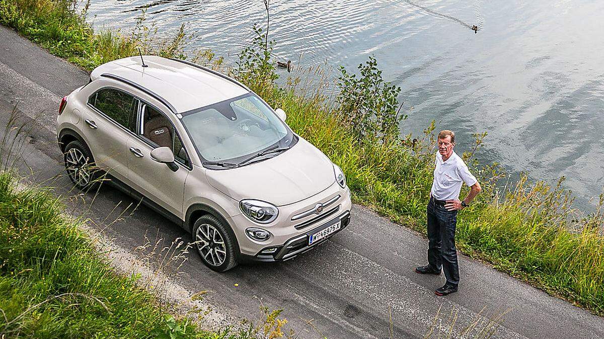 Rallye-Weltmeister Röhrl im Fiat 500 X: Da staunen selbst die Enten