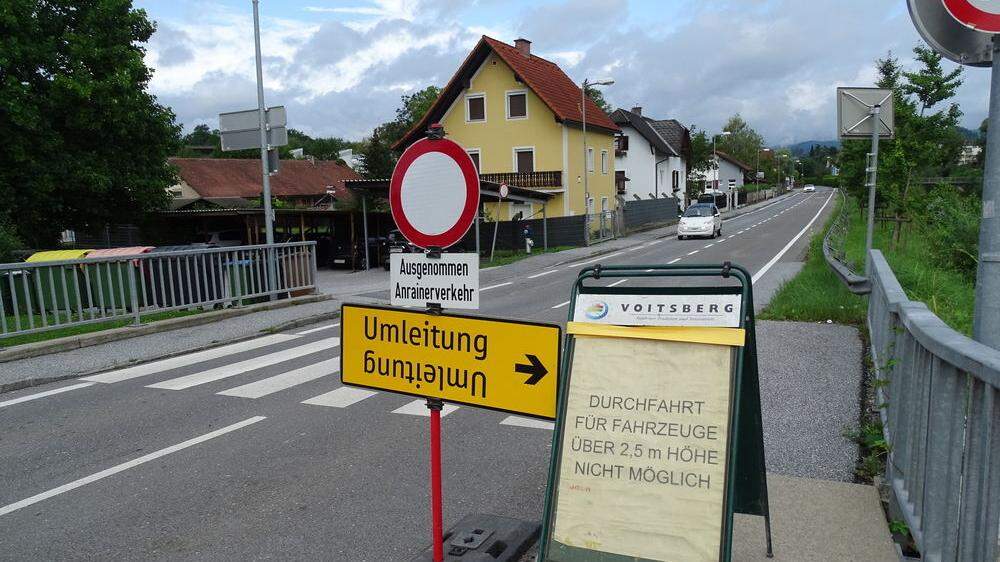 Derzeit sind die Hans-Kloepfer-Allee und die Greißeneggerstraße in Richtung Köflach gesperrt