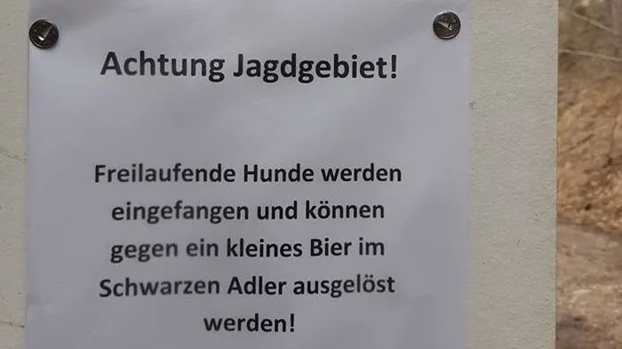 Der besagte Aushang im Jagdrevier Salober Jagd Vils