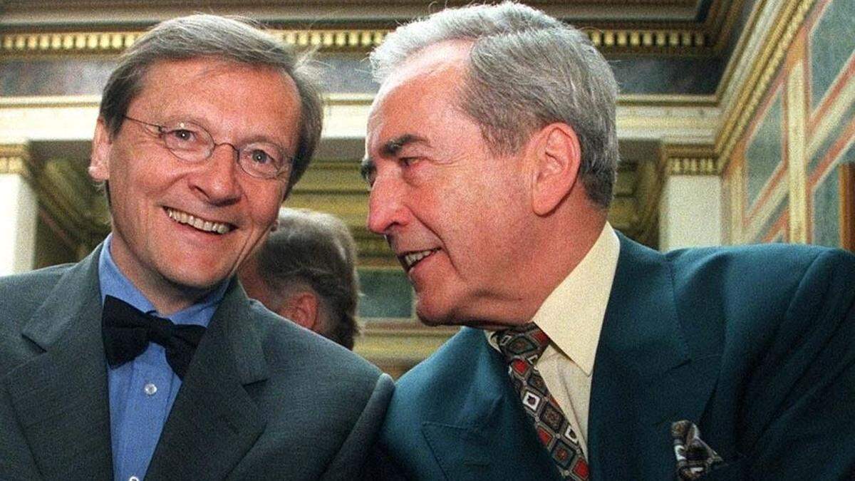 Wolfgang Schüssel mit Alois Mock (1934-2017) 