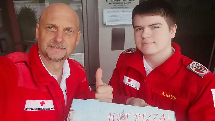 Beim Roten Kreuz in Pischelsdorf freute man sich über die Pizza.