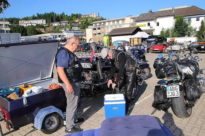Rund 80 Triker nahmen an den Ausfahrten am Samstag teil, lediglich die beliebte Lichterfahrt, bei der Geld für einen wohltätigen Zweck gesammelt wird, musste aufgrund des Gewitters ausfallen.