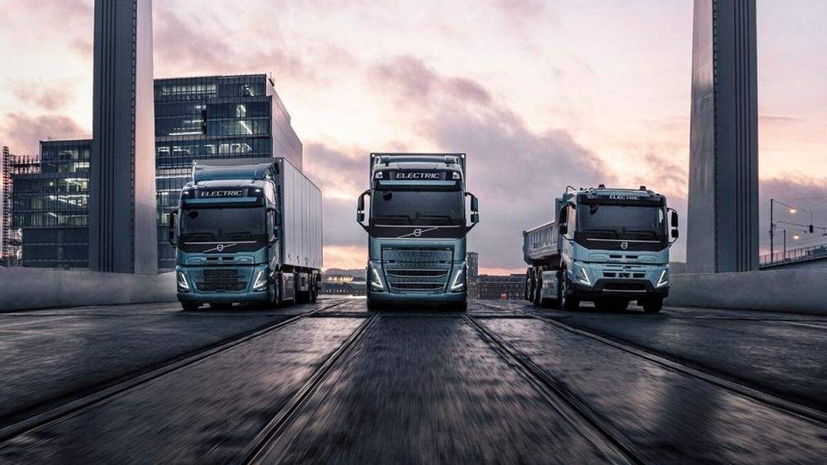 Die meisten Lkw-Hersteller haben bereits E-Lkw im Sortiment - wie etwa Volvo