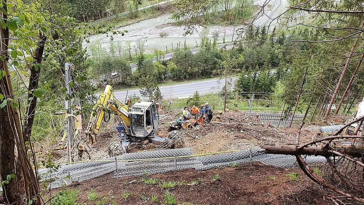 Die Hangsicherung verzögert sich um Wochen 