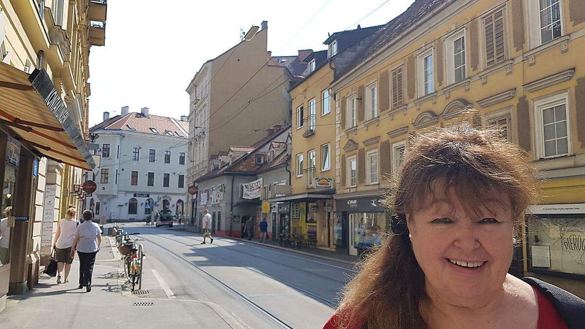 Eva Maria Fill in der Leonhardstraße