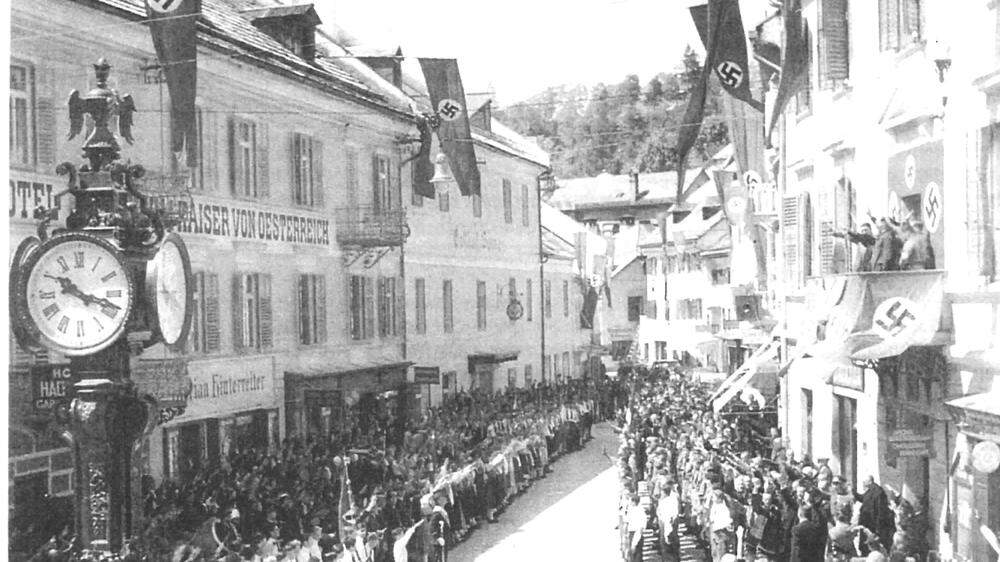 Die Anschlusskundgebung in Bad Aussee wenige Tage vor der Abstimmung im April 1938