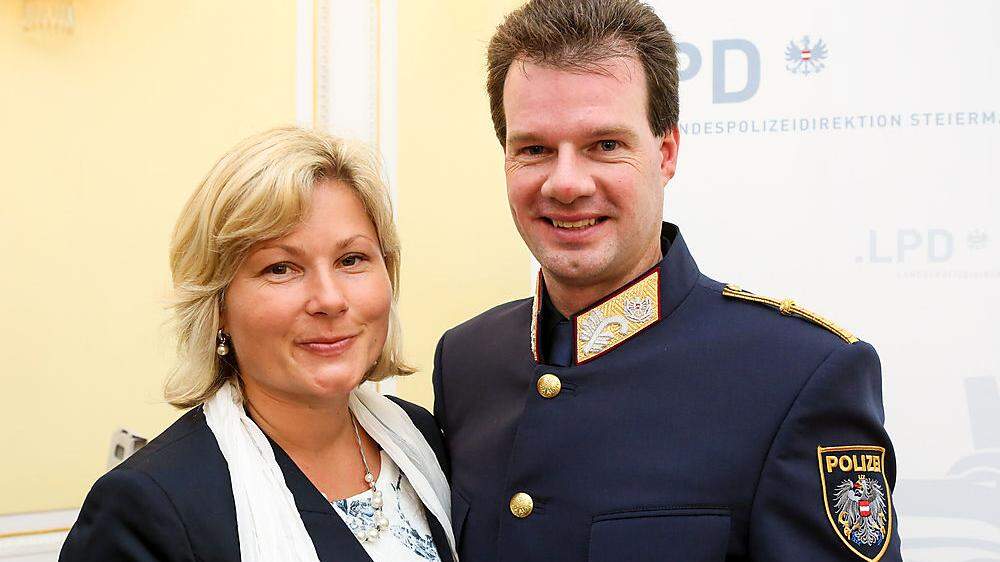 Landespolizeidirektor Gerald Ortner mit Ehefrau Cornelia