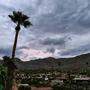 Wolken als Vorboten des Sturms &quot;Hilary&quot; im kalifornischen Rancho Mirage am Samstag