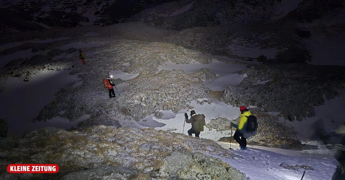 Gestrandete Wanderer in der Nacht vom Hochschwab gerettet
