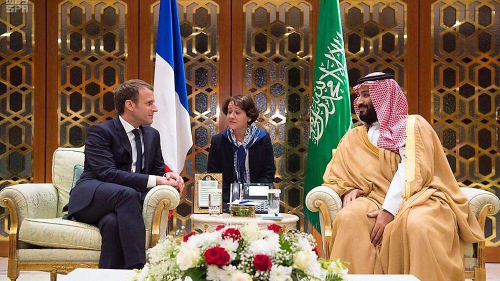 Überraschungsbesuch: Macron bei Mohammed bin Salman 