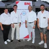 Michel Probst, Christian Dvorak, Wilfried Rappold, Bürgermeister Stefan Helmreich und Markus Konrad luden zum BNI-Netzwerkabend nach Lieboch