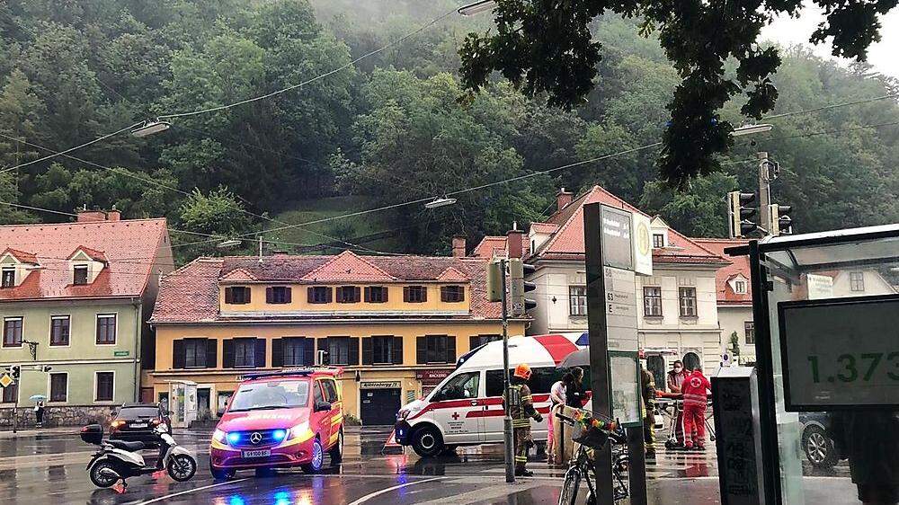 Unfall Montagnachmittag im Bereich der Keplerbrücke in Graz