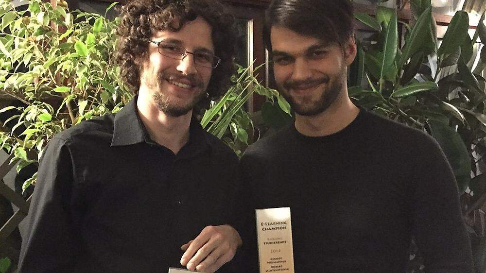 Uni-Preis-Gewinner: Robert Lichtensteiner und Gernot Höflechner 