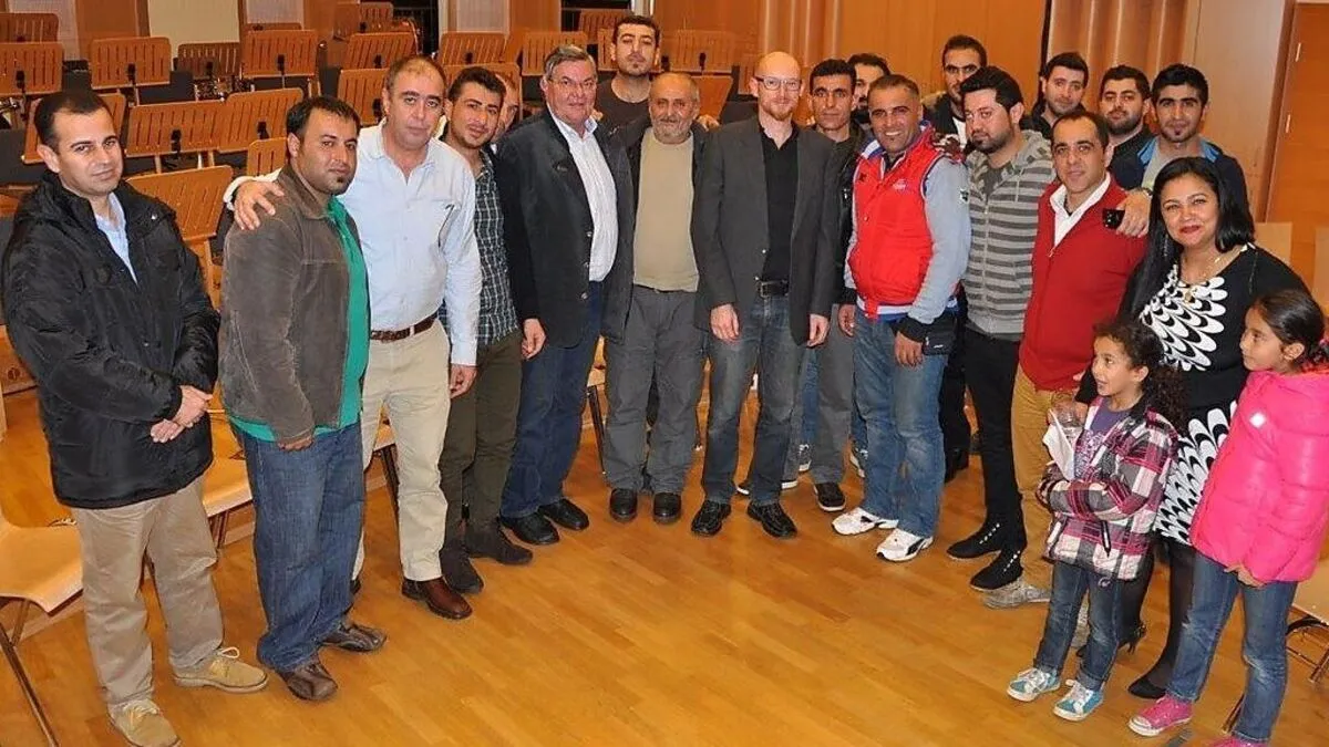 Die Flüchtlinge mit Betreuern