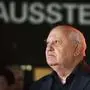 epa04480673 Former Soviet statesman Mikhail Gorbachev arrives to the opening of the 'Lichtgrenze 2014' (lit. 'Light border 2014') along the former route of the Berlin Wall at Checkpoint Charlie, in Berlin, Germany, 07 November 2014.  The lanterns are a part of the project 'Lichtgrenze 2014' which is installed on occasion of the 25th anniversary of the fall of the Berlin Wall on 09 November 2014.  EPA/JENS KALAENE