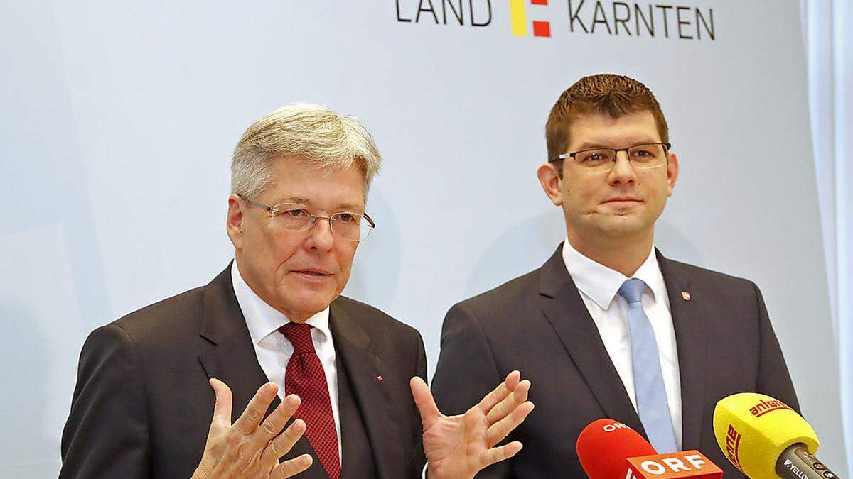 Landeshauptmann Peter Kaiser und Landesrat Martin Gruber