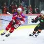 KLAGENFURT,AUSTRIA,27.OCT.23 - ICE HOCKEY - ICE Hockey League, Klagenfurter AC vs Graz 99ers. Image shows Jan Mursak (KAC) and Erik Kirchschlaeger (99ers).
Photo: GEPA pictures/ Daniel Goetzhaber