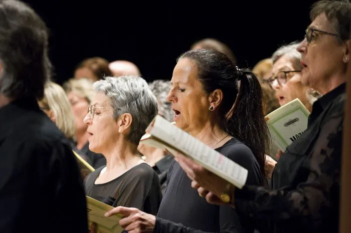 Einige Sängerinnen und Sänger standen bereits bei mehreren Chor-Orchester-Projekten in der Vergangenheit gemeinsam auf der Bühne. Der Chor erreichte eine Größe von fast einhundert Mitgliedern.