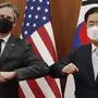 US-Außenminister Antony Blinken  und Südkoreas Außenminister Chung Eui