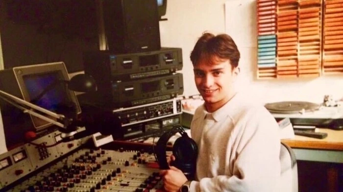 Marco Ventre an seinem ersten Arbeitstag bei Radio Valcanale
