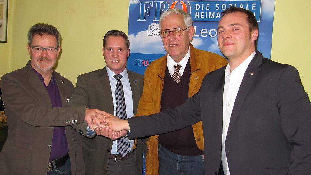 FP-Riege: Gerd Krusche, Marco Triller, Udo Grollitsch und Daniel Geiger 
