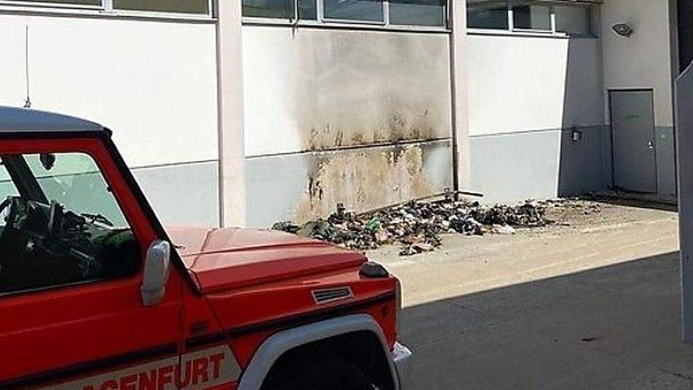 Im Juli brannte ein Müllcontainer eines Supermarktes in der Schlachthofstraße