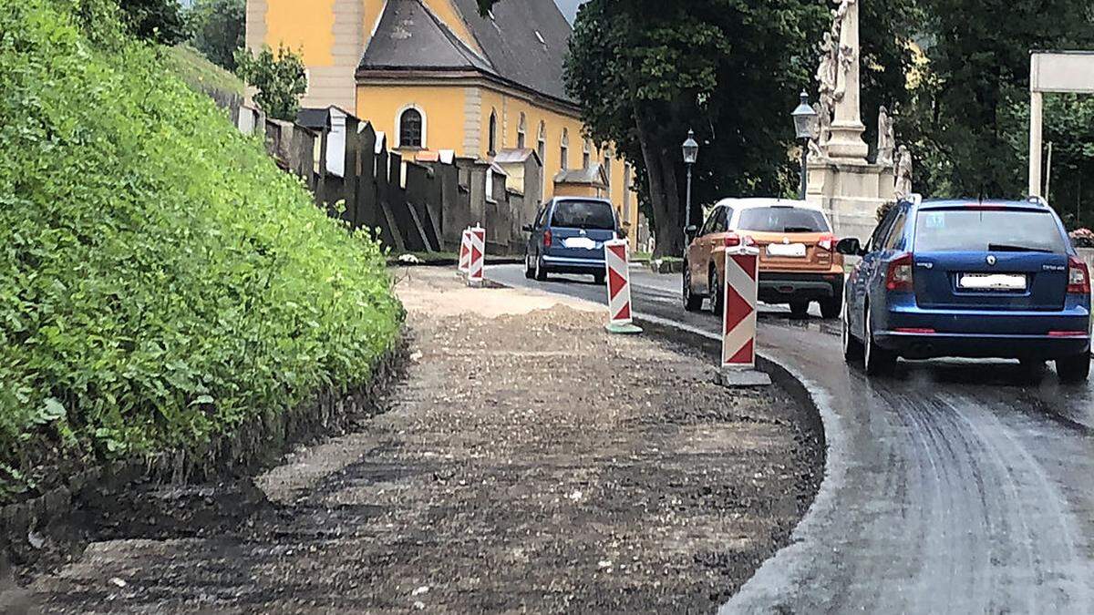 In Vordernberg wurde die Straßensanierung 2018 begonnen