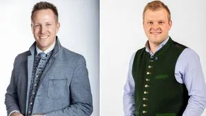 Patrick Derler (Landtagsabgeordneter, Bezirksparteiobmann und Birkfelds Vize) und Josef Schneeflock (Vize in Miesenbach)
