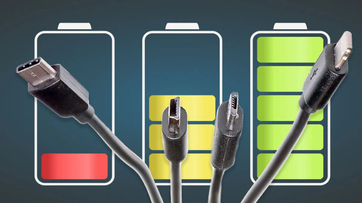 USB-C, Mini-USB, Micro-USB, Lightning