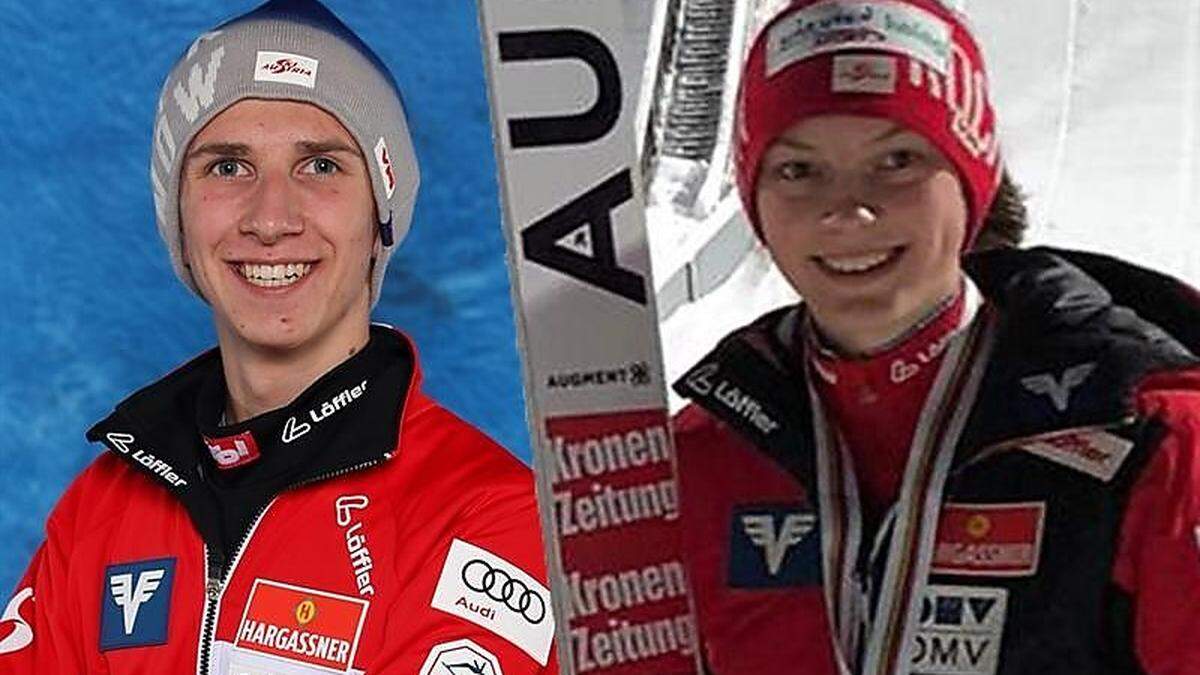 Die Kärntner Hannah Wiegele (rechts) und Daniel Tschofenig vergoldeten sich bei der Junioren-Weltmeisterschaft in Lahti