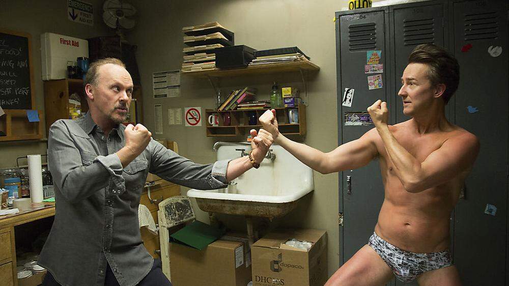 Im Clinch - auch um den Oscar? Michael Keaton (links) und Edward Norton